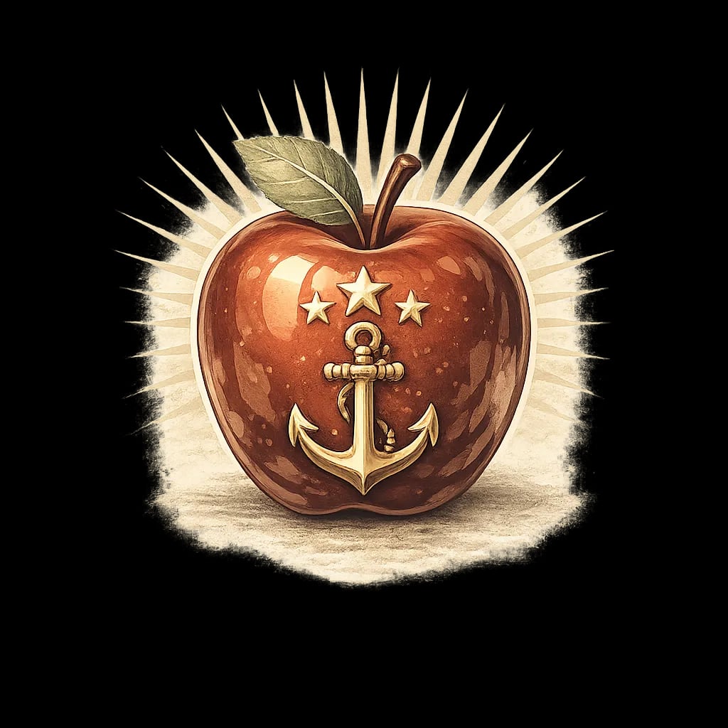 RhodeApples.org logo with apple and Rhode Island anchor and stars